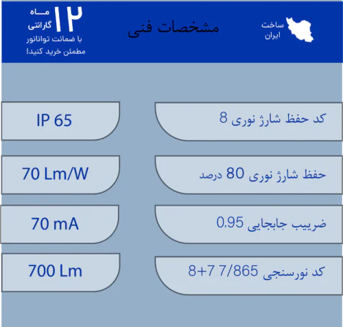 چراغ دکوراتیو مربعی تیوانا