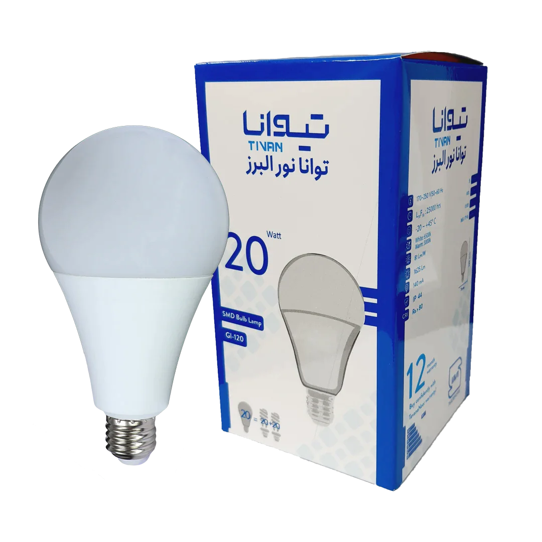 20 وات تیوانا حبابی 20 وات تیوانا حبابی