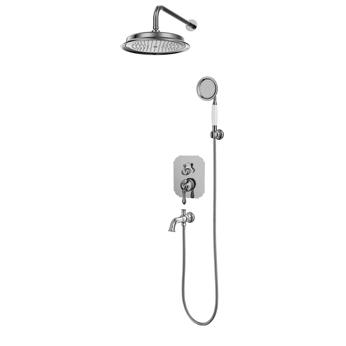 kl2j48an شیر دوش حمام تیپ4 توکار کسری ناپل